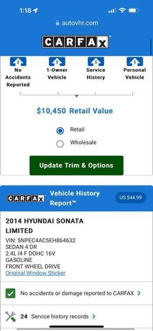 2014 hyundai sonata limited