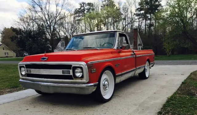 1970 chevrolet c10 - orange patina, lowered, 22" steelies and more!