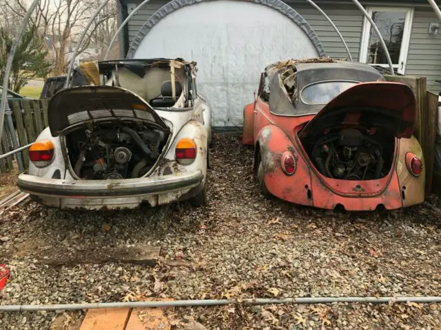 selling two vw beetle convertible project cars. 1967 and 1979 fuel injected