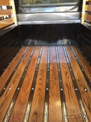 1960 ford wooden bed stepside pickup automatic truck, new red oak wood bed