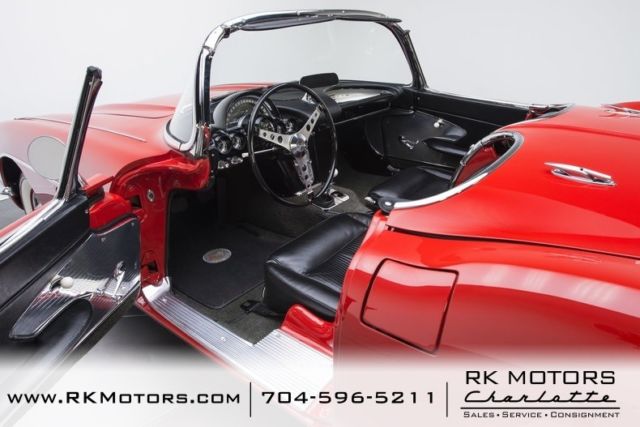 1961 chevrolet corvette roman red convertible 283/270hp v8 4 speed manual