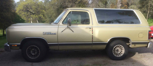 1986 dodge ramcharger - runs ok - great project - 360cc - 5.9l - 250 royal se