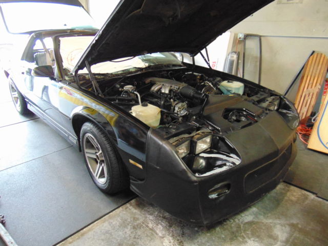 rare highly optioned collector 1987 camaro iroc-z iroc z-28 5.7l black 5.7 tpi