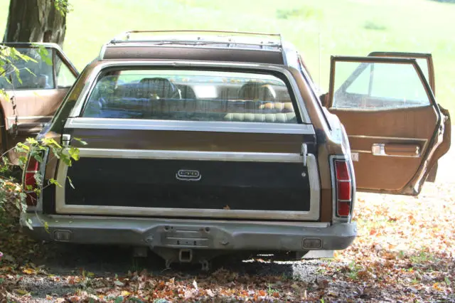 1970 ford ltd country squire wagon, barn find, 429 v8 engine, keystone mags rims