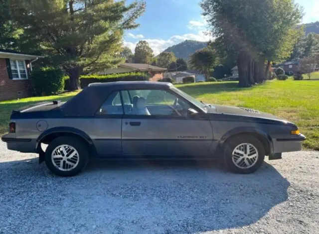 1987 pontiac sunbird convertible black fwd automatic gt