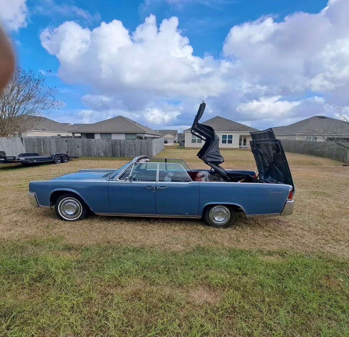 1963 lincoln continental convertible blue rwd automatic