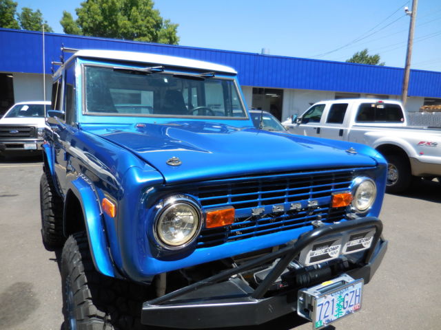 1972 ford bronco 302 4v 4 spd np205 4wpdb ps lifted "bright islan blue by em2