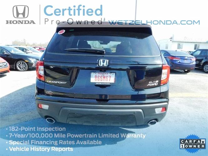 certified 2019 honda passport awd elite richmond, in 47374 for sale in chester, indiana