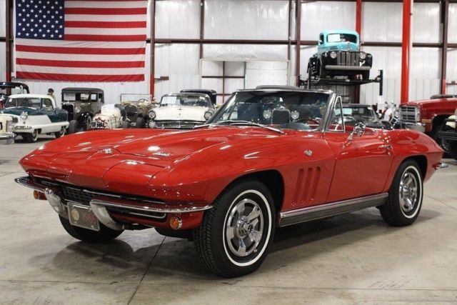 1966 chevrolet corvette stingray 8773 miles rally red convertible 327 v8 manual