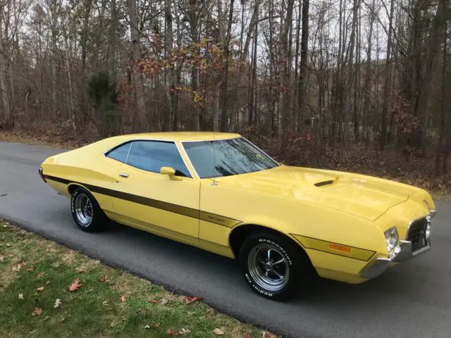 1972 ford torino coupe yellow rwd automatic sport