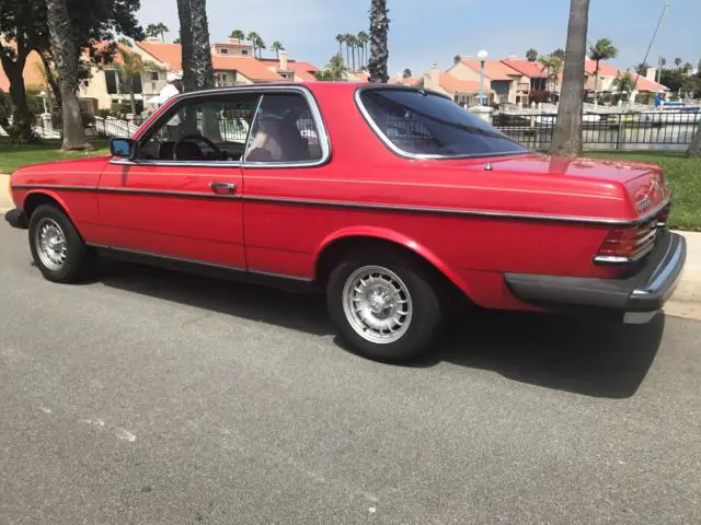 1984 red mercedes benz 300 coupe diesel