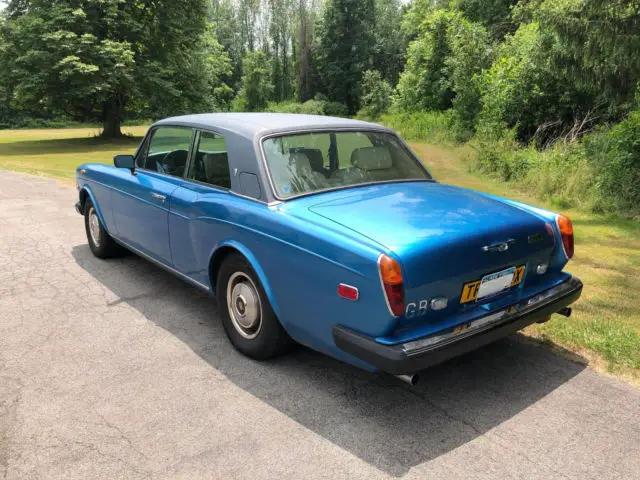 rolls royce corniche, blue, hard top 1982
