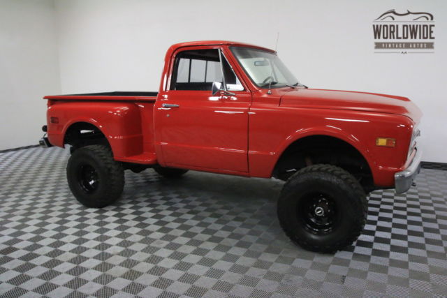 1968 red restored 4x4 ps pb stepside!