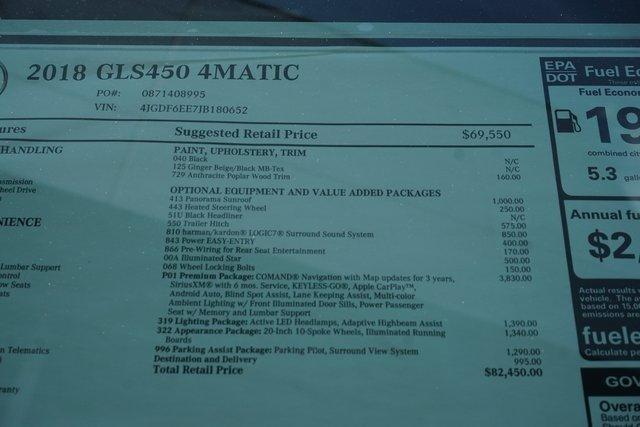 new 2018 mercedes-benz gls 450 4matic salisbury, md 21801 for sale in salisbury, maryland