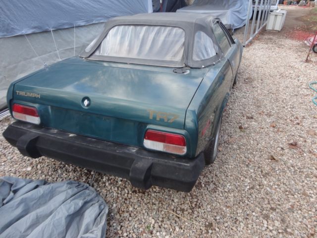 triumph tr7 convertible 5 speed green