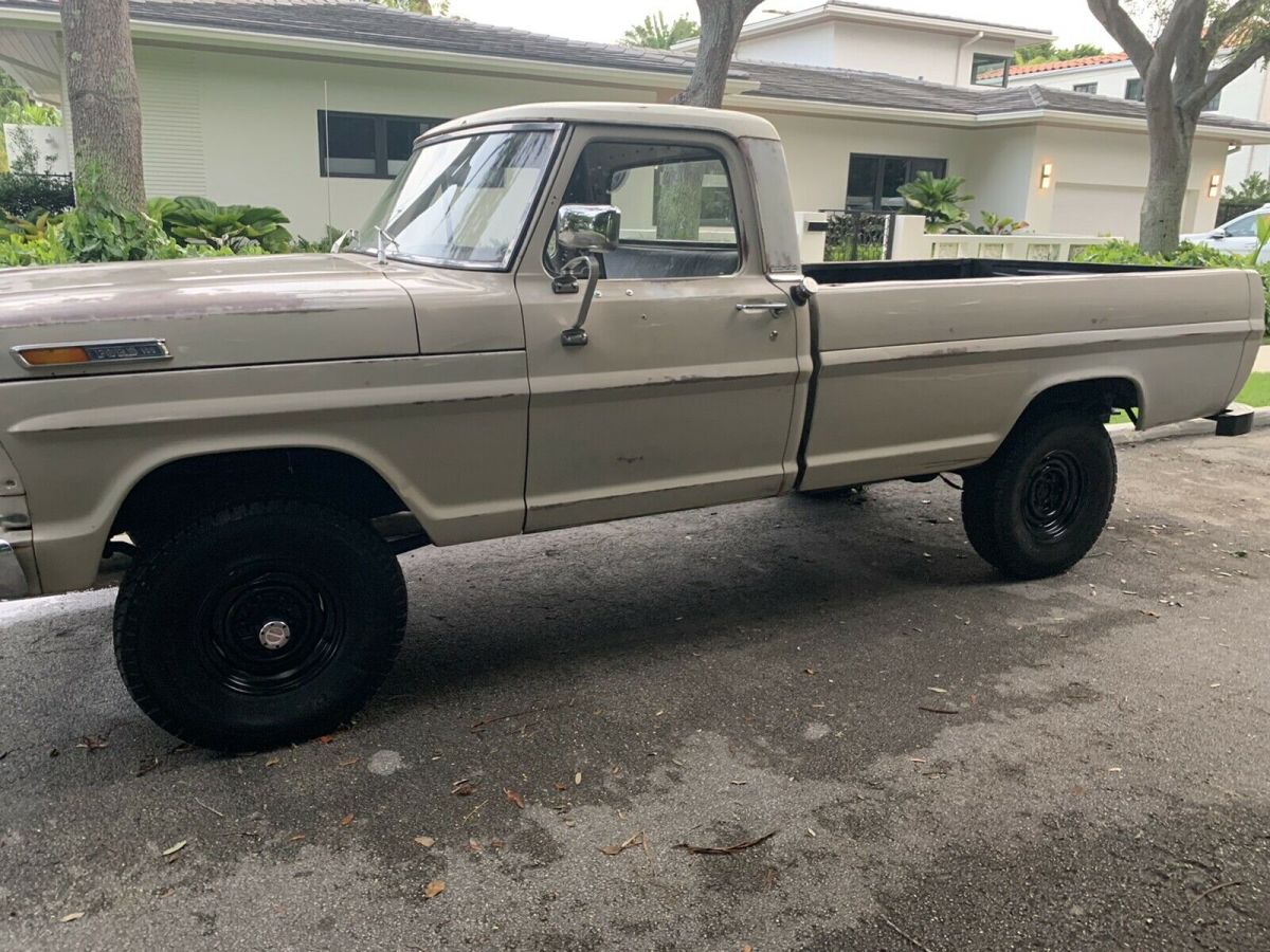 1969 ford f100 pickup brown 4wd manual custom cab