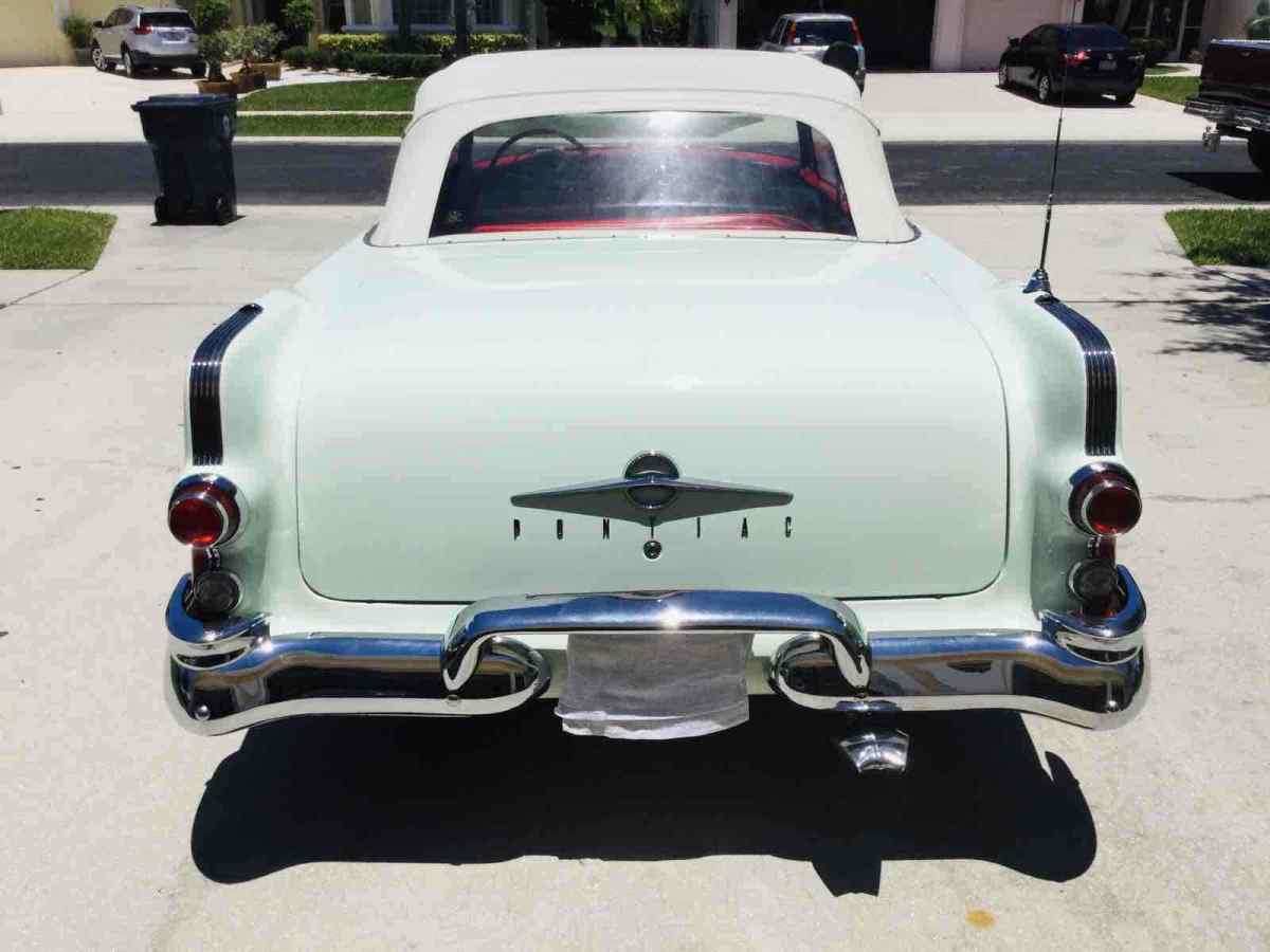 1955 pontiac star chief convertible red/white