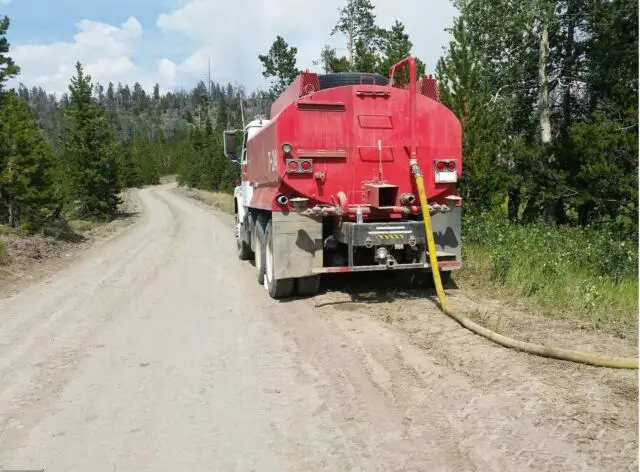 wildland fire, water tender, water truck, firefighting, forest service