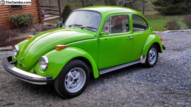 nicely restored 1975 vw beetle