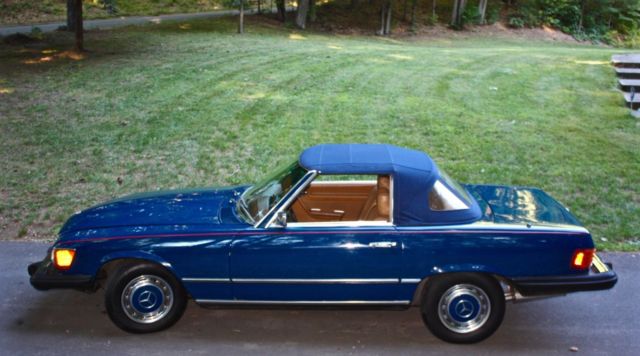 1974 mercedes-benz 450sl roadster. gorgeous in navy w/tobacco trim. owned 32yrs