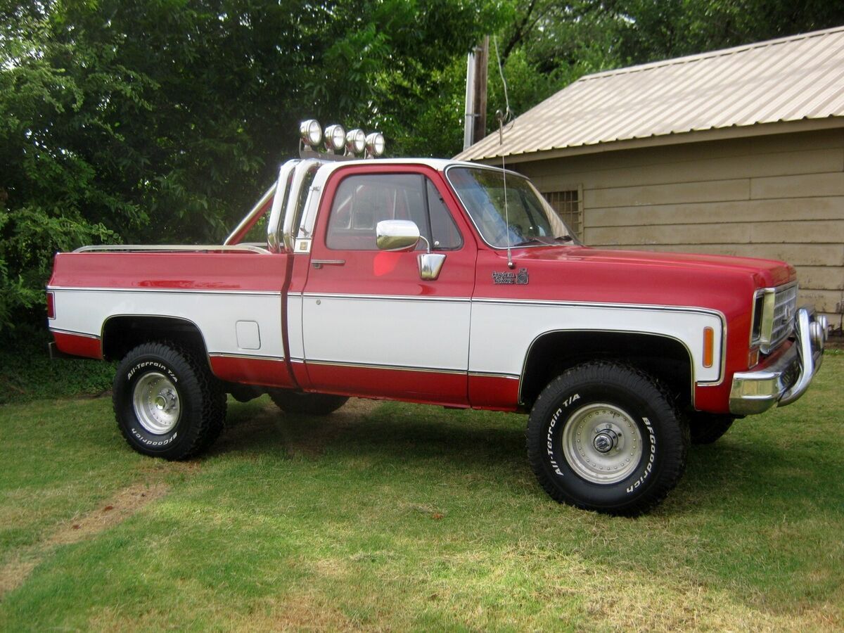 1975 chevy truck 4x4 square body short bed k10 - no reserve