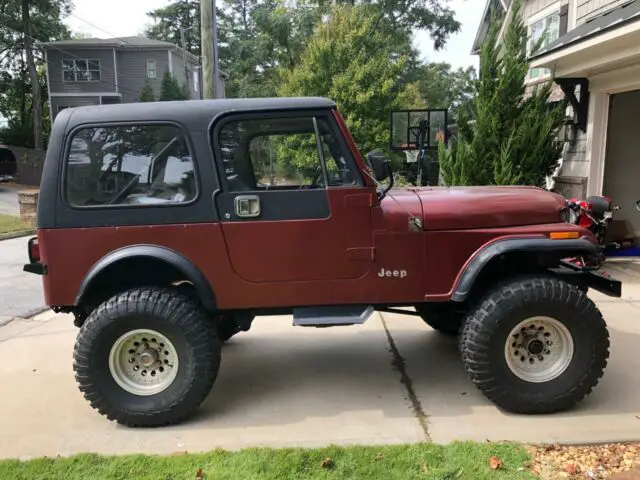 1984 jeep cj7, 4.2l i6, 35" tires, 200 miles on rebuilt transfer case & rear end