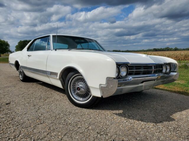 1966 oldsmobile starfire sports coupe - white with black int - 86k orig miles !
