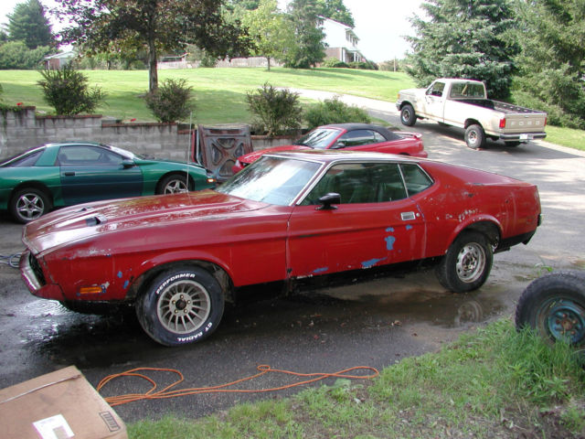 1971 mustang mach 1 351 cleveland 4 speed in need of resto - no reserve