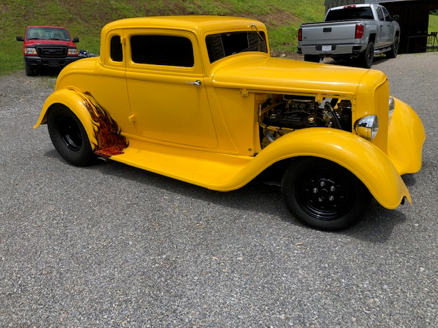 yellow 33 plymouth coupe