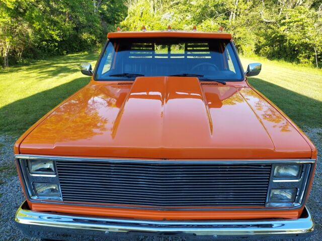 1976 chevrolet k-10 pickup orange 4wd manual silverado