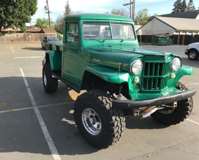 1959 willys jeep pickup truck f4-134 - lifted v8 runs well and looks awesome!