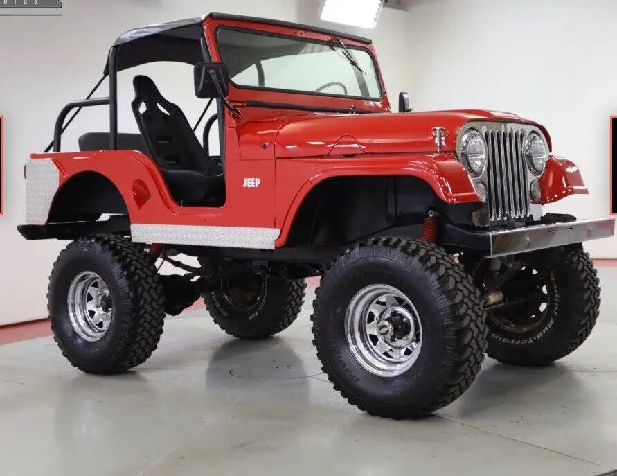 1955 jeep cj-5 suv red 4wd manual willy’s