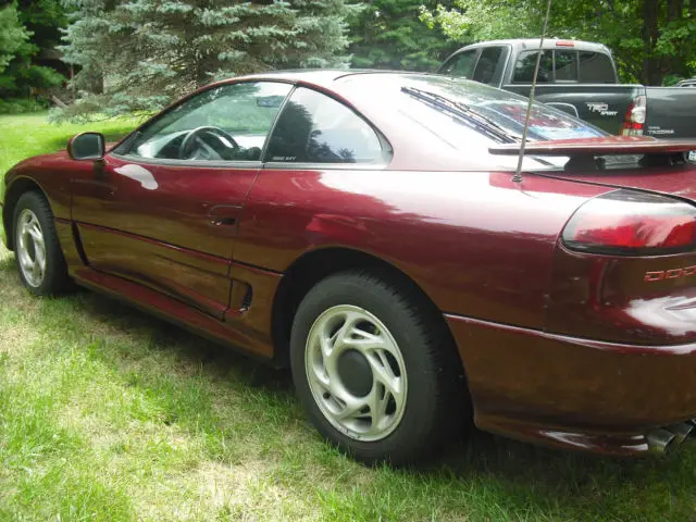 1991 dodge stealth rt 6-cyl. non-turbo maroon exterior dark gray leather 71k