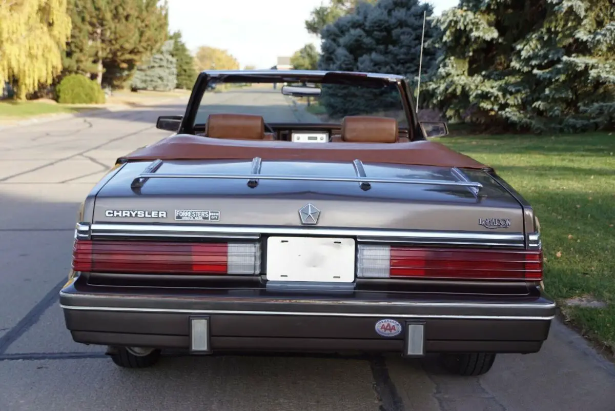 1984 chrysler lebaron town & country mark cross convertible - no reserve