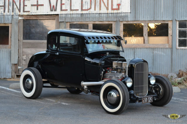 5 window street rod - all steel 2 1/2 chop "cal. style" hi-boy - 3 deuces!