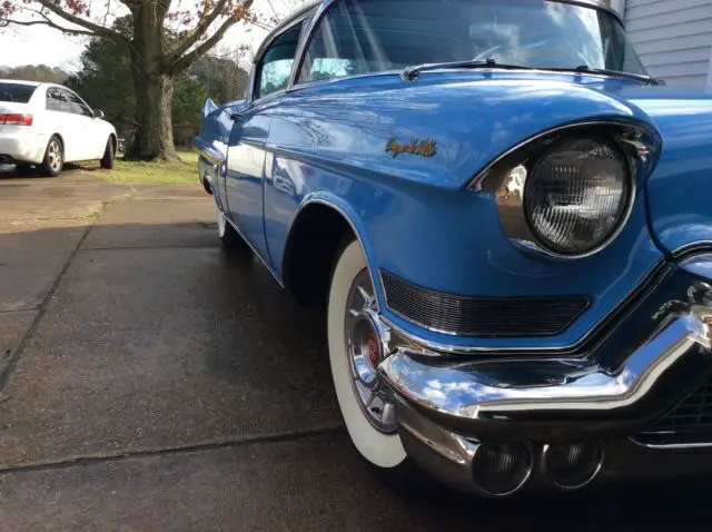beautiful 1957 cadillac coupe deville baby blue 2 door htp