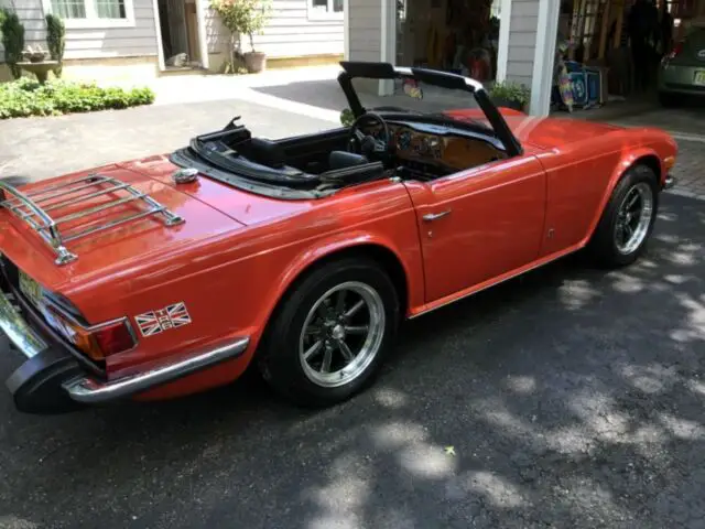 1975 triumph tr6 , pimento red, w/ rare factory air conditioning