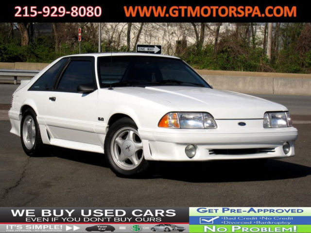 2dr hatchback gt gt v8 fox body automatic white sun roof mint condition classic