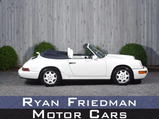 1991 porsche 911 carrera 79,880 miles white convertible h6 3.6l m