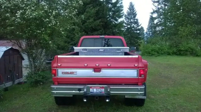 1986 gmc 4x4 red dually truck