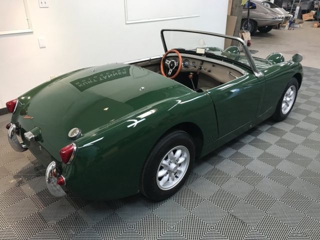 1961 austin healey bugeye sprite. brg. nice restoration, strong driving car