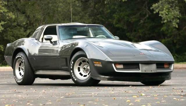 1981 chevrolet corvette c3 dark charcoal metallic over silver leather low miles