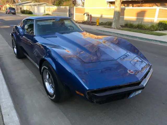 1973 corvette 4 speed t tops 350 eng 4 barral 190 horse power 270 torque