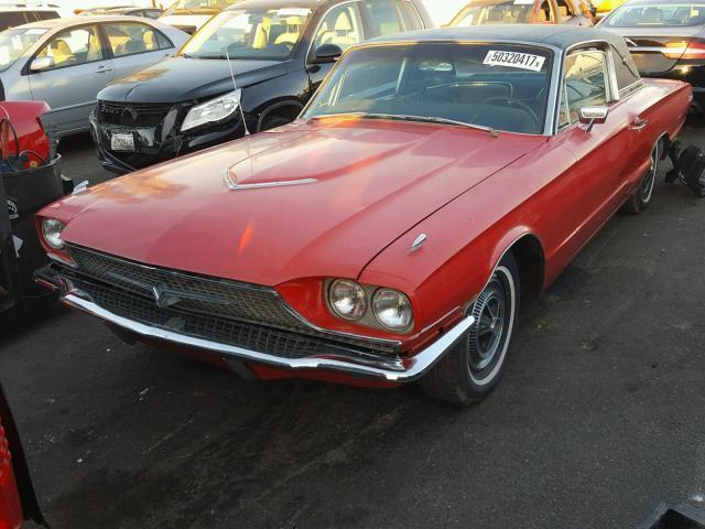 1966 ford thunderbird leather seats / ac 14972 miles red coupe v8 automatic