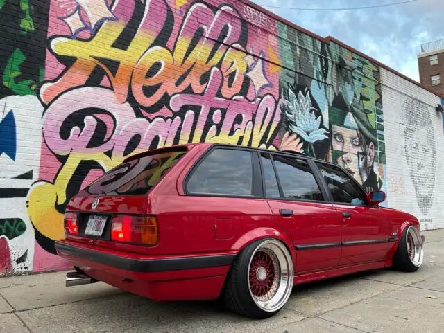 1988 bmw 3 series wagon red rwd manual touring