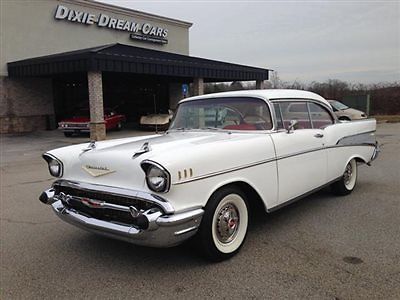 1957 chevy bel air hardtop coupe 283ci th350 power disc dual exhaust coker tires