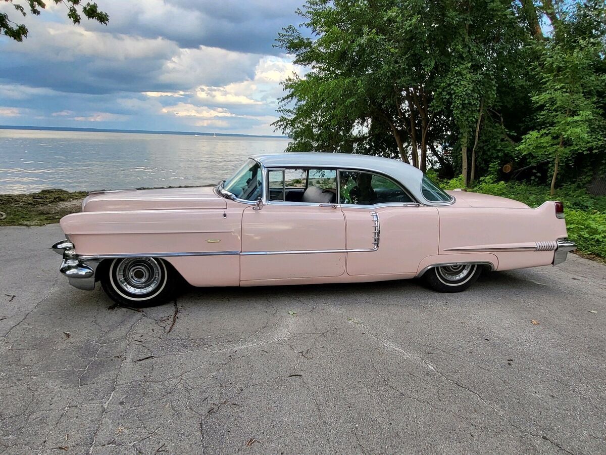 1956 cadillac 62 sedan sedan white rwd automatic deville