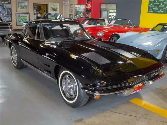 1963 tuxedo black fuel injected corvette split window coupe