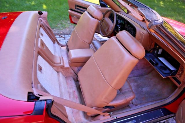rare 1990 buick reatta convertible - red/tan - 78,000 miles