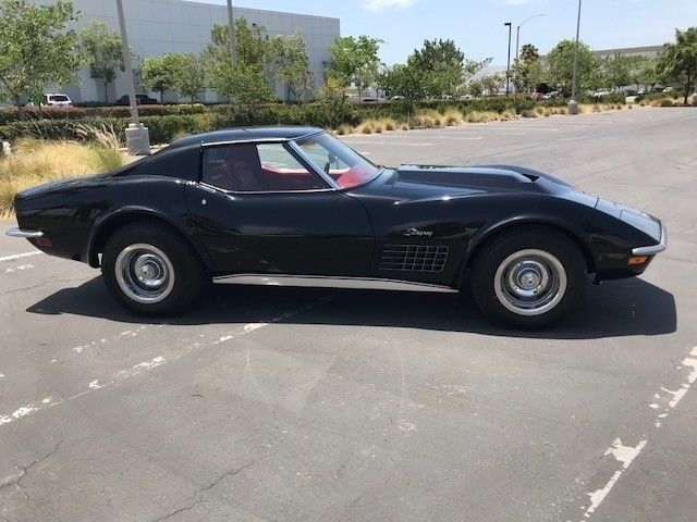 1971 chevrolet corvette 24687 miles black 350 v8 4 speed manual